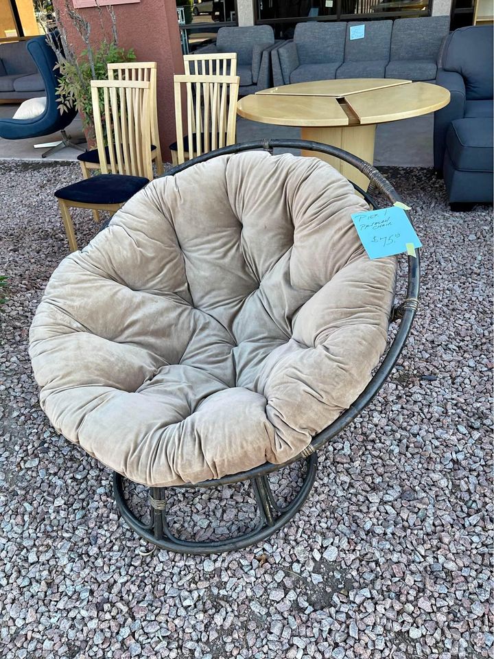 Papasan discount chair size