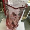 Fenton Ocean Waves Pink Glass Vase angle