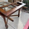 Large Dining Table with Glass Inserts
