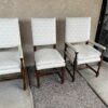 Set of 6 Vintage Dining Chairs captain chair