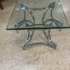Chrome and Glass End Table