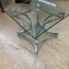 Chrome and Glass End Table