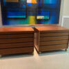 2 Mid century teak tables, nightstands or 4 drawer small dressers