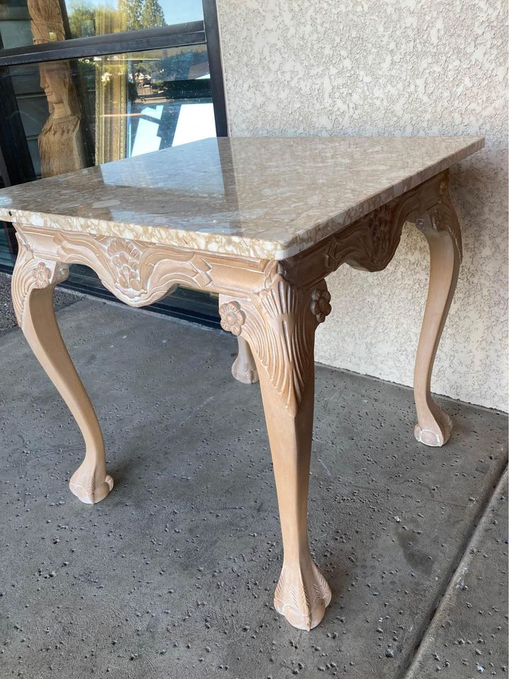 Antique marble top side table sales