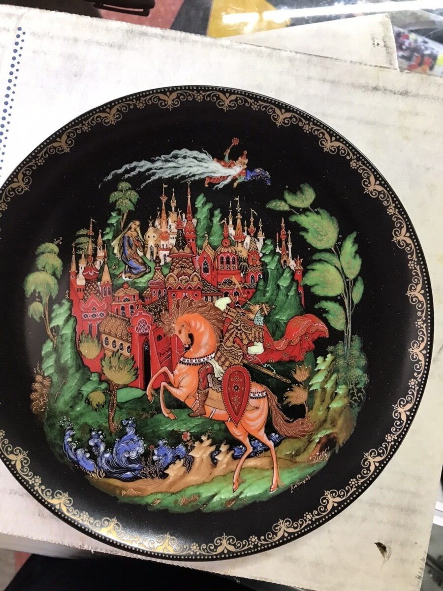3 Porcelain Plates “Russian Legends And Fairy Tales”