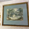 Antique Watercolor Painting from 1911 - House by a Lake