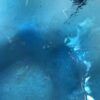 Blenko Turquoise Blue Lotus Glass Bowl
