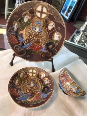 JAPANESE IMMORTALS Teacup Set - Plate, Teacup And Saucer