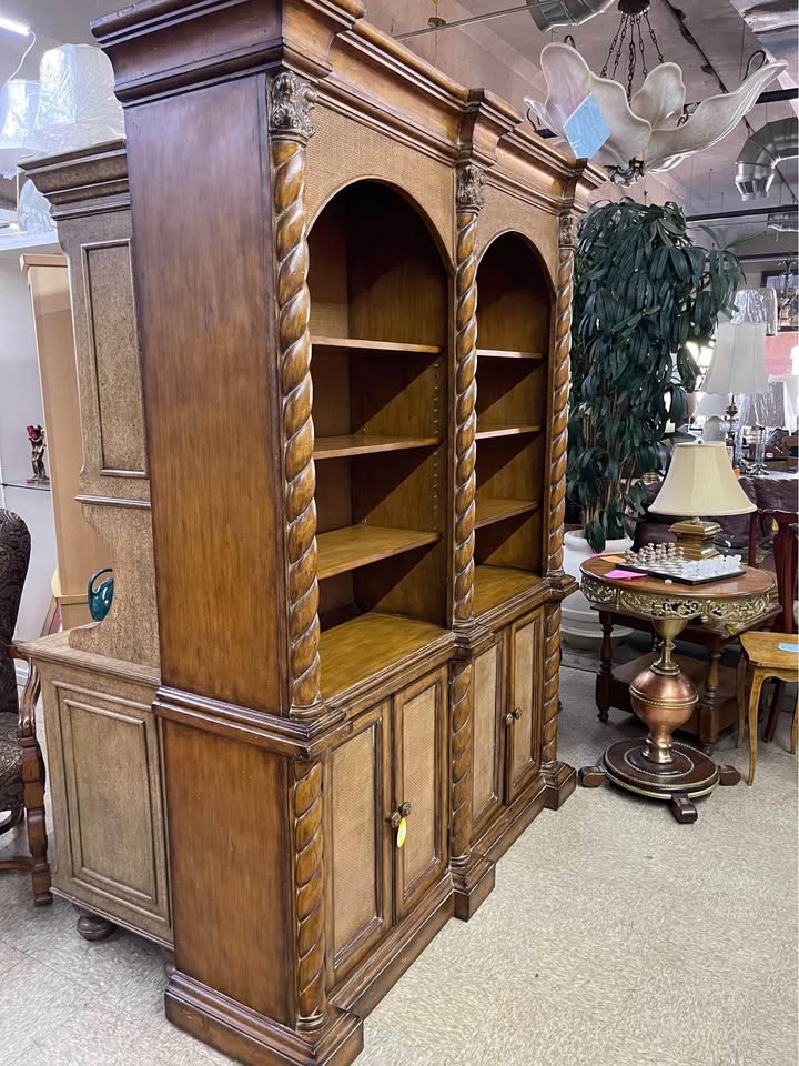 Large Bookcase with Bottom Cabinet