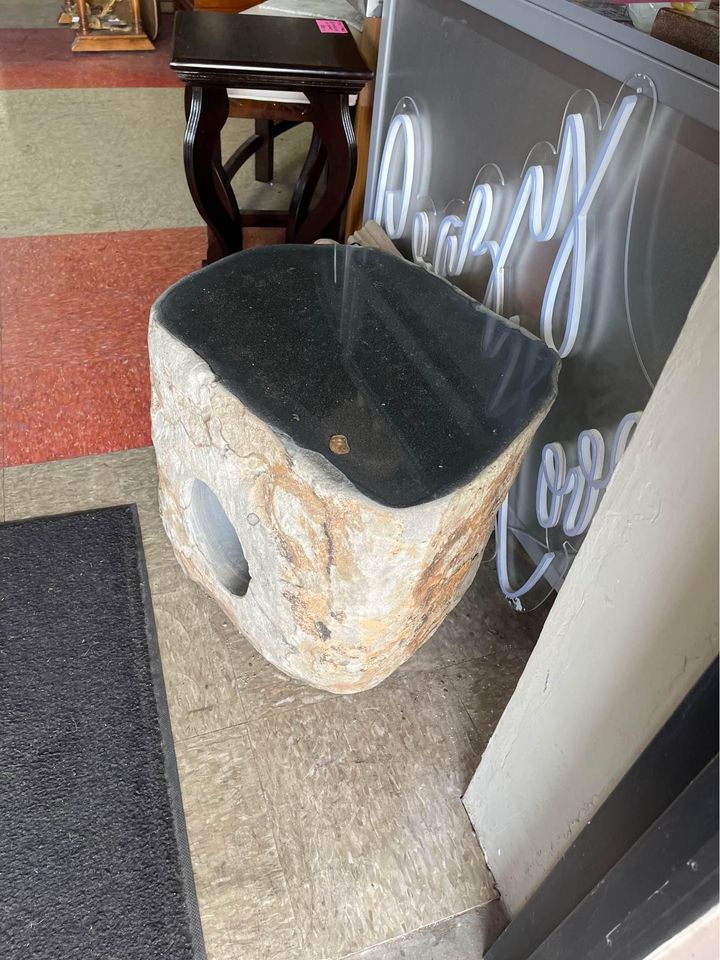 Pair of Modern Granite Side Tables
