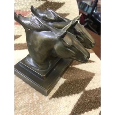 Pair of Vintage Art Deco Horse Bookends