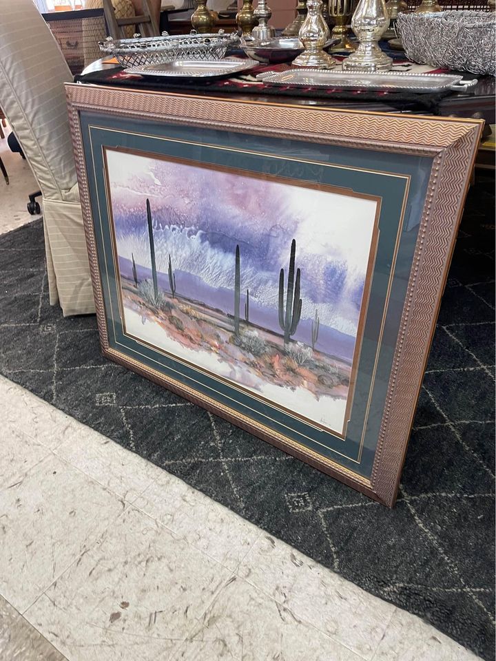 Southwest Saguaros Watercolor Print