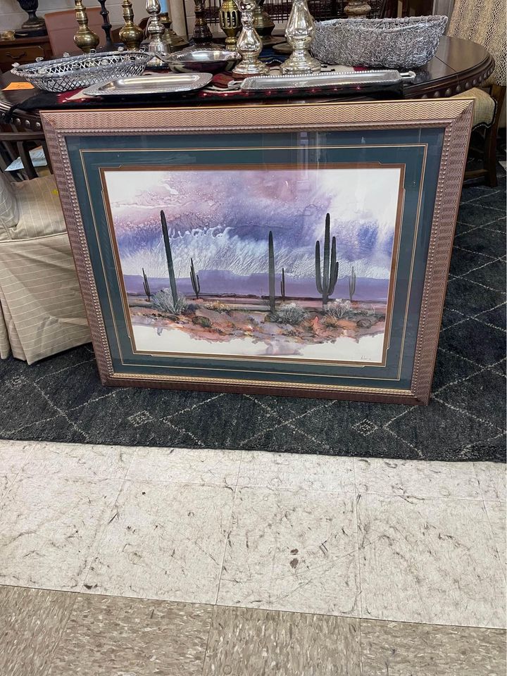 Southwest Saguaros Watercolor Print
