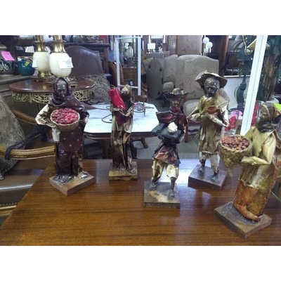 Vintage Mexican Folk Art Paper Mache Figurines