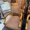 Wood and Fabric Dining Chairs - 2 left