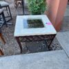 Square Coffee Table with Iron and Stone Square Coffee Table with Iron and Stone