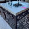 Square Coffee Table with Iron and Stone corner Square Coffee Table with Iron and Stone