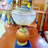 Antique Sandwich Glass Electric Lamp