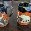 Japanese Sumida Gawa Pitcher and Mugs Set