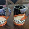 Japanese Sumida Gawa Pitcher and Mugs Set