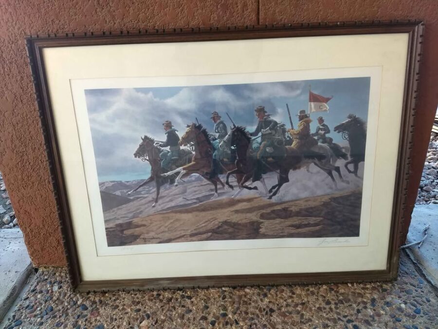 Pursuit And Attack Print - Signed Joe Grandee - 1974