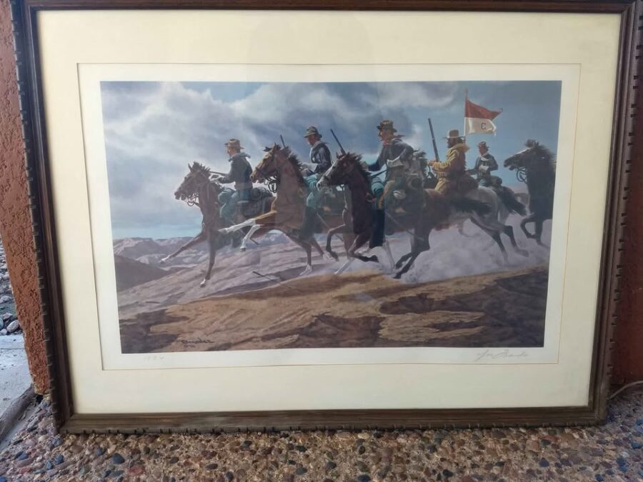 Pursuit And Attack Print - Signed Joe Grandee - 1974