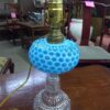Vintage Blue Honeycomb Lamp