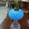 Vintage Blue Honeycomb Lamp