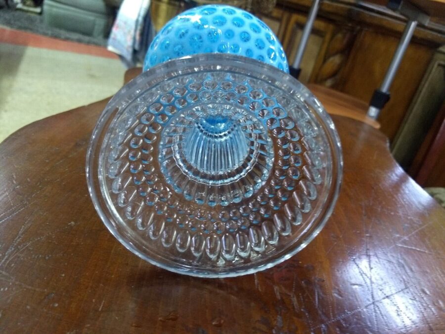 Vintage Blue Honeycomb Lamp