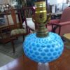 Vintage Blue Honeycomb Lamp