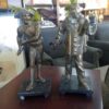 Antique Art Deco cast Figurines - "Call to the Theatre"