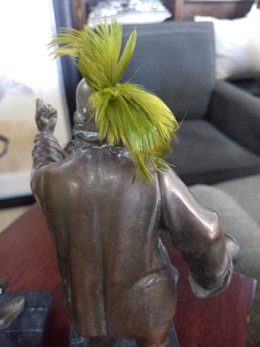 Antique Art Deco cast Figurines - "Call to the Theatre"
