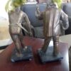 Antique Art Deco cast Figurines - "Call to the Theatre"