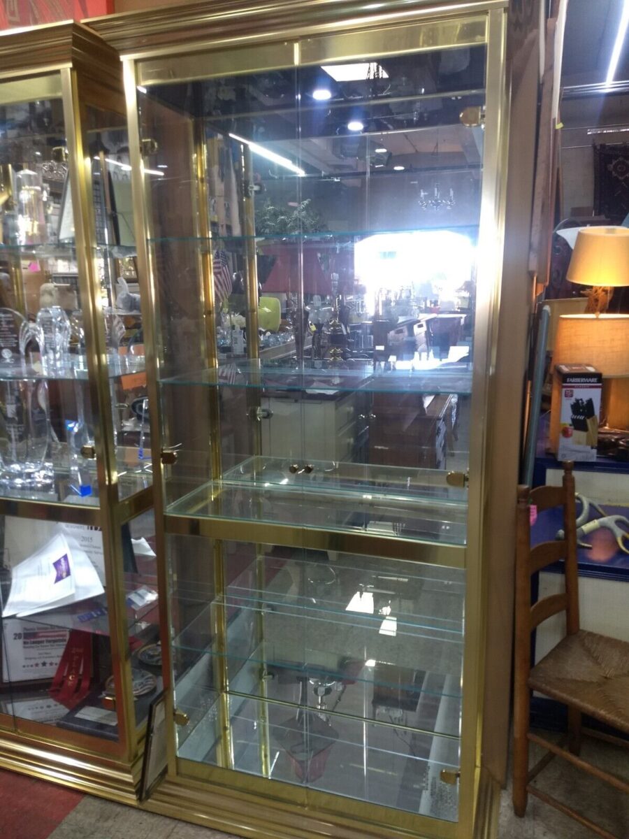Pair of Large Mastercraft Glass Display Cases