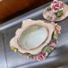 Vintage Capodimonte Footed Oval Tureen with Flowers