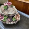 Vintage Capodimonte Footed Oval Tureen with Flowers