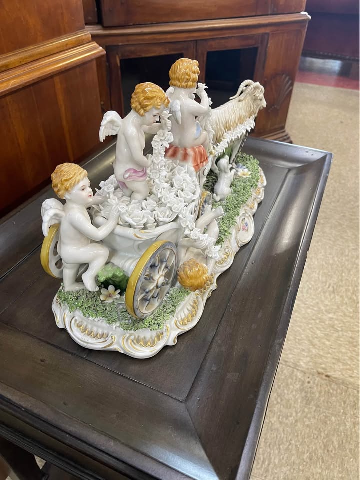 Vintage Dresden China Carriage