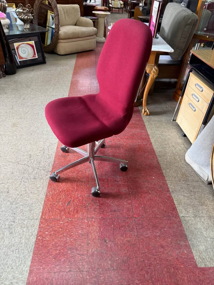 Red Steelcase Office Chair side Red Steelcase Office Chair