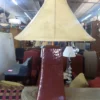 Oxblood Lamp with Shade - Three Hands Corp