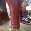 Oxblood Vase with Brass Base