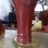 Oxblood Vase with Brass Base