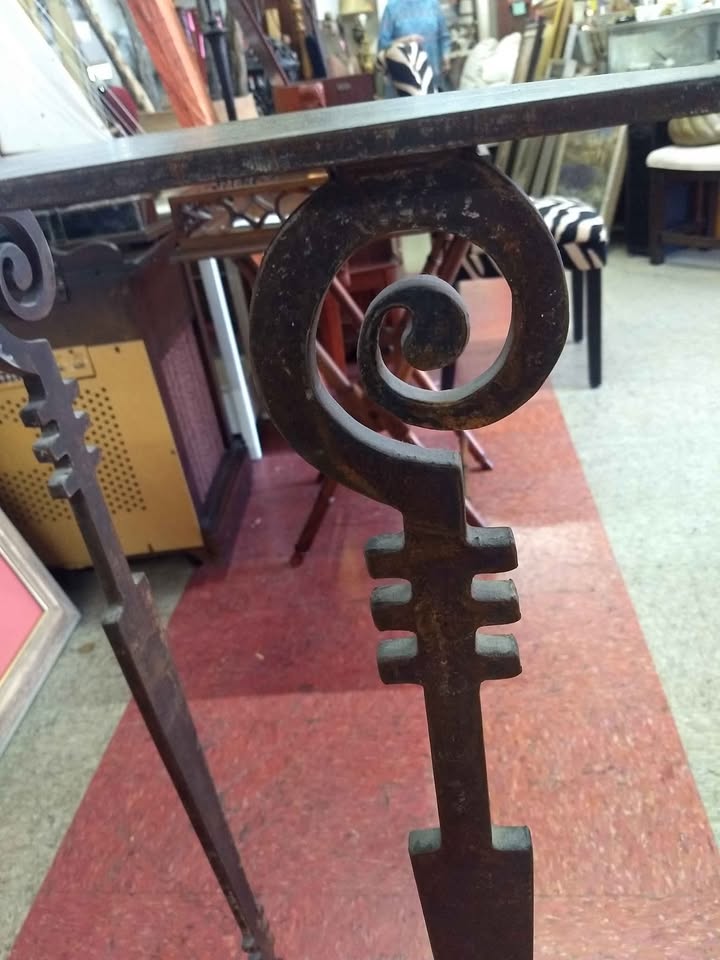 Half Moon Iron Console Table