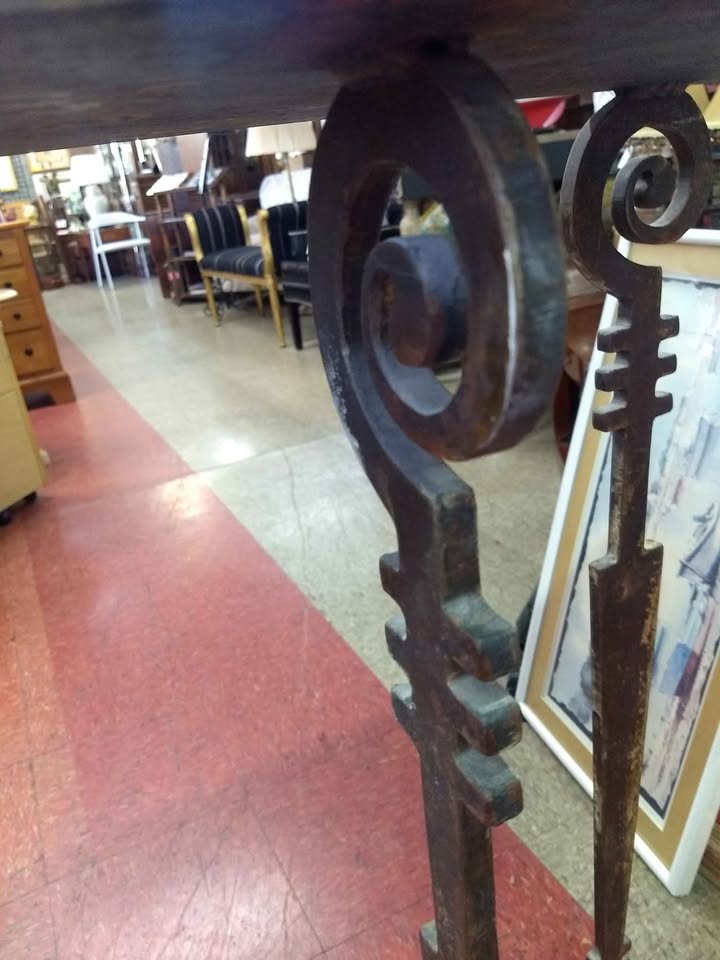 Half Moon Iron Console Table