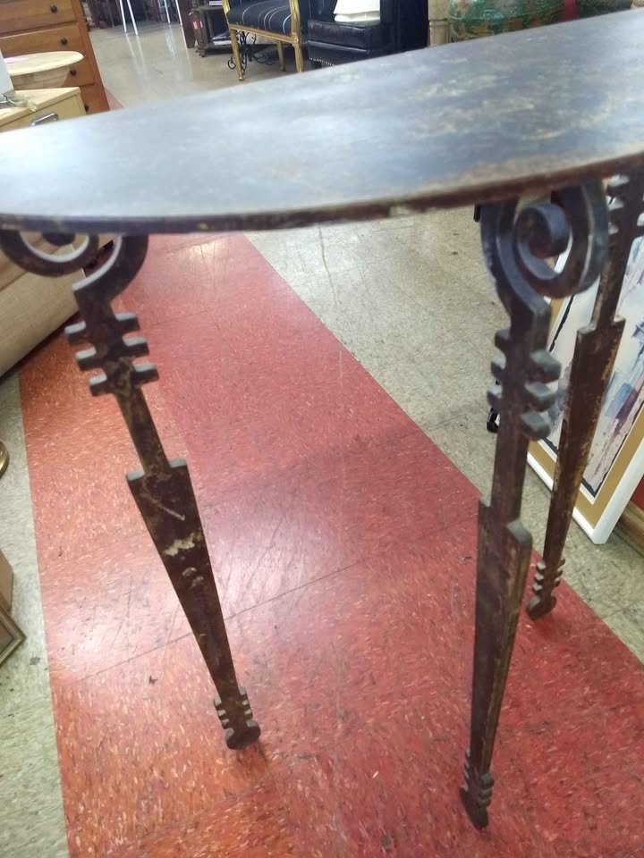Half Moon Iron Console Table