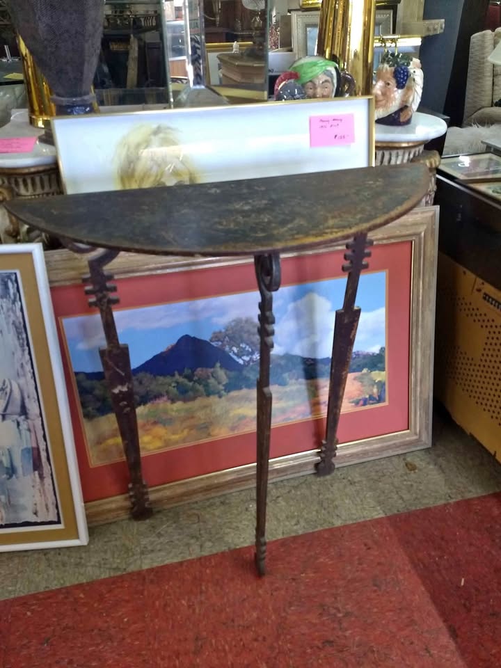 Half Moon Iron Console Table