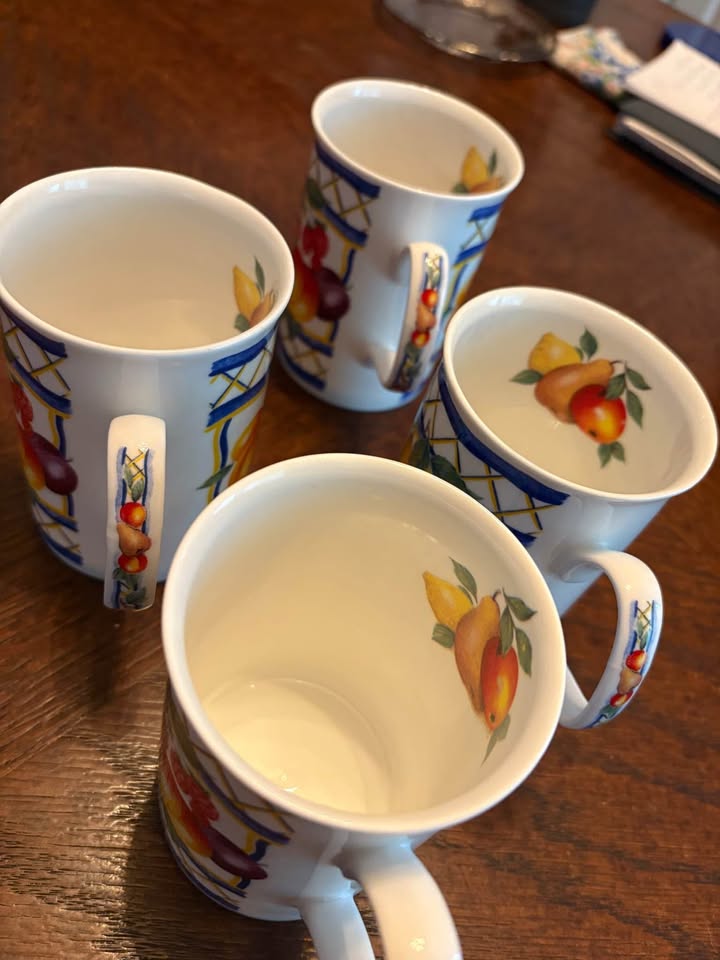Majolica Fine Bone China Teacups inside Majolica Fine Bone China Teacups - Set of 4