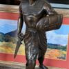 Pair of Large Cast Bronze Egyptian Statues