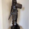 Pair of Large Cast Bronze Egyptian Statues