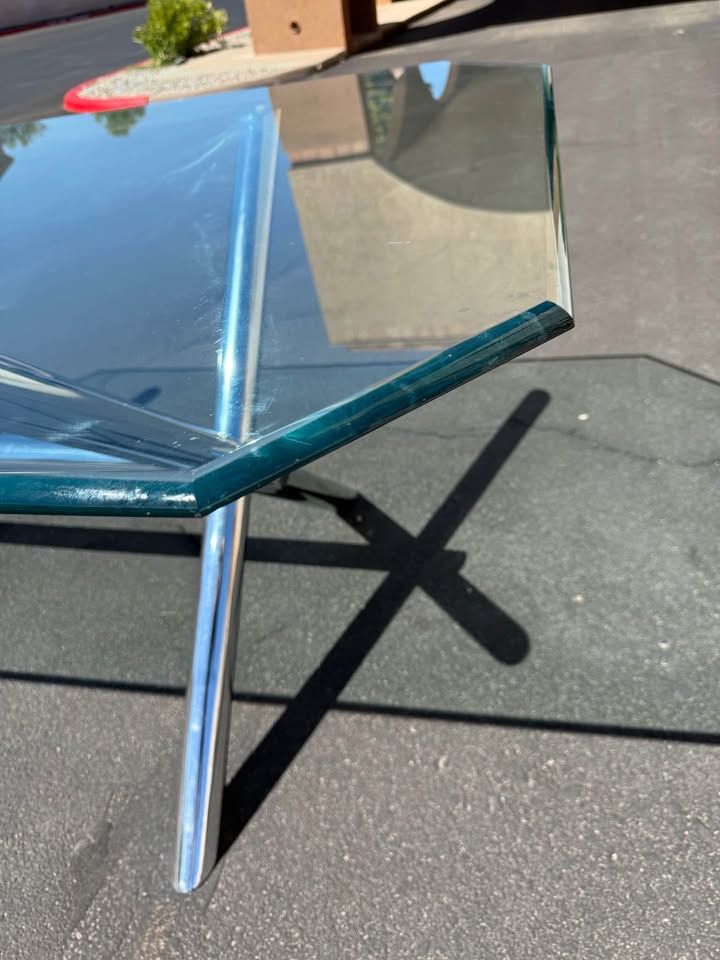 Glass Table with 45 degree Corners - not at the store