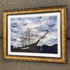 Shadowy Ship Watercolor Painting Shadowy Ship Watercolor Painting